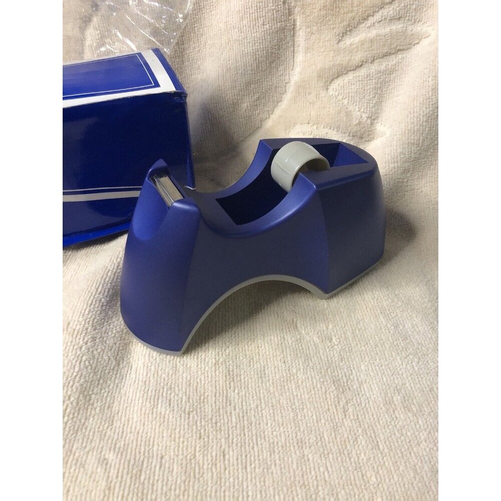 Desktop Tape Dispenser Purple 1 inch Core Weighted Non Skid Base Office School